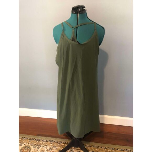 Outdoor Voices The Exercise Green Dress, size L - Picture 3 of 8
